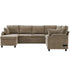 U-Shaped Sectional Sofa Bed With Storage, Charging Ports, And Cup Holders - Brown
