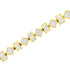 14K Yellow Gold 7.50 Cttw Princess and Baguette Diamond Geometric Link Bracelet