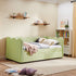 Gingham Daybed With USB Charging Port, Wave-Shaped Design