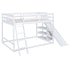 Bunk Bed With Ladder, Slide, And Shelves Pine Wood
