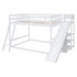 Bunk Bed With Ladder, Slide, And Shelves Pine Wood