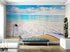 Ocean Beach Shore Wallpaper Mural. Tropical Theme Wall Decor. #6770