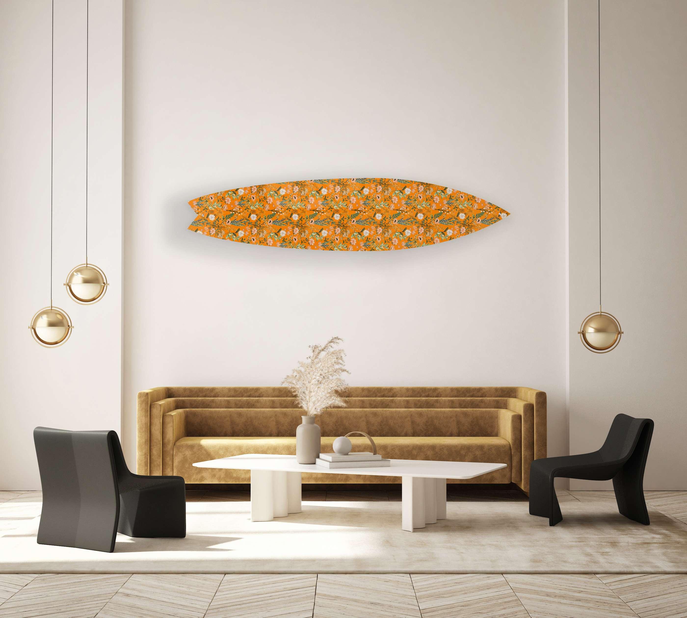 Beautiful Field Flowers Acrylic Surfboard Wall Art