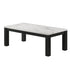 Modern 3 Piece Living Room Table Set With Faux Marble Top Wooden - Black / White