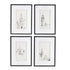Architecture Wall Art Prints, Home Decor Art For Living Room Dining Room Entryway (Set of 4) - White / Black