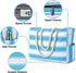 Waterproof Oversized Beach Tote Bag 20L Sandproof Zip Travel Carryall