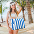 Waterproof Oversized Beach Tote Bag 20L Sandproof Zip Travel Carryall