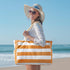 Waterproof Oversized Beach Tote Bag 20L Sandproof Zip Travel Carryall