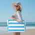 Waterproof Oversized Beach Tote Bag 20L Sandproof Zip Travel Carryall
