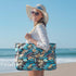Waterproof Oversized Beach Tote Bag 20L Sandproof Zip Travel Carryall