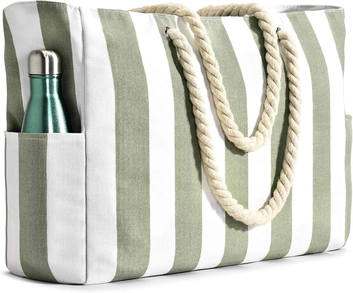 Waterproof Oversized Beach Tote Bag 20L Sandproof Zip Travel Carryall