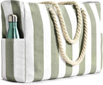 Waterproof Oversized Beach Tote Bag 20L Sandproof Zip Travel Carryall