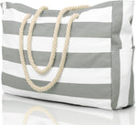 Waterproof Oversized Beach Tote Bag 20L Sandproof Zip Travel Carryall