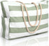 Waterproof Oversized Beach Tote Bag 20L Sandproof Zip Travel Carryall