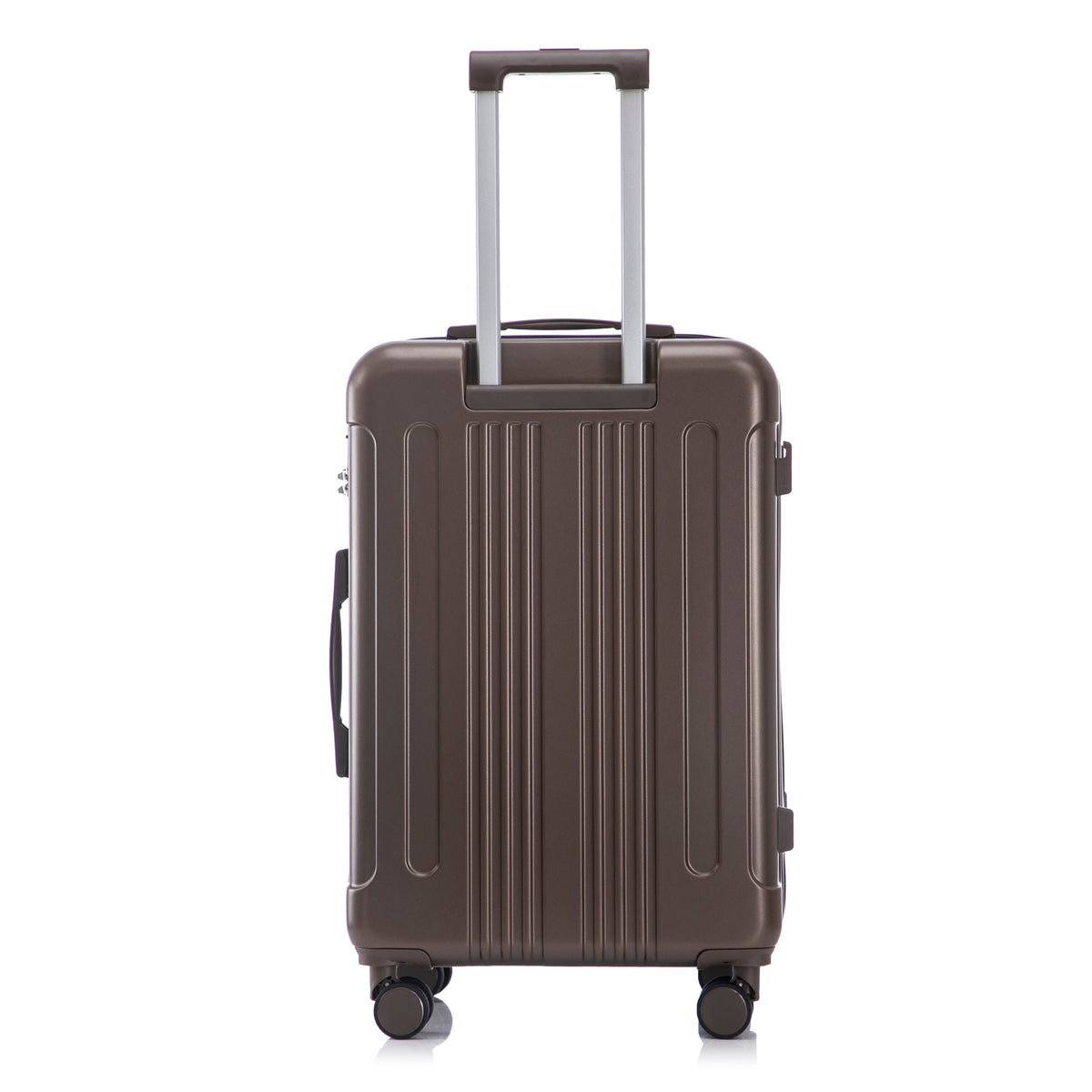 3 Piece ABS Spinner Wheel Luggage Set (Brown)