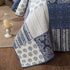 DaDa Bedding Bohemian Denim Blue Elegance Patchwork Cotton Bedspread Set (JHW-660)