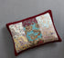 DaDa Bedding Bohemian Burgundy Red Velvet Trim Floral Paisley Patchwork Cotton Bedspread Set (JHW-868)