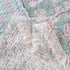 DaDa Bedding Hint of Mint Floral Pastel Cotton Patchwork Ruffle Bedspread Set (JHW-3036)