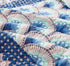 DaDa Bedding Mediterranean Blue Mint Green Patchwork Quilted Bedspread Set (JHW-884)