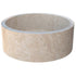 Natural Stone Beige Travertine Vessel Sink Honed  (D)16" (H)6"