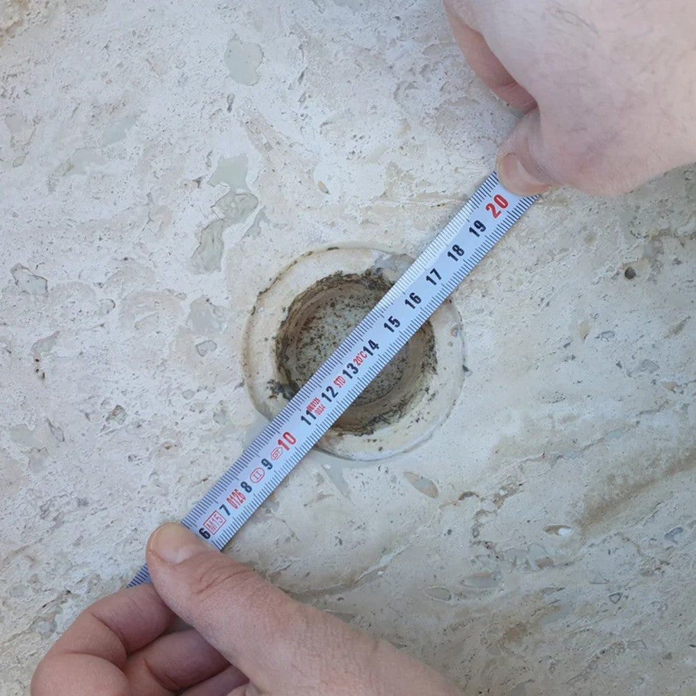 Natural Stone Beige Travertine Vessel Sink Honed  (D)16