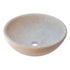 Beige Travertine Natural Stone Vessel Sink Honed and Filled  (D)16" (H)6"