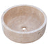 Natural Stone Beige Travertine Vessel Sink Honed  (D)16" (H)6"