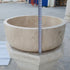 Natural Stone Beige Travertine Vessel Sink Honed  (D)16" (H)6"