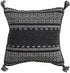 Bensalem Black Geometric Fringe Throw Pillow