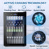 Beverage Refrigerator Cooler 4.5 Cu.Ft,145 Can Mini Fridge with Glass Door W58128BH