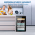Beverage Refrigerator Cooler 4.5 Cu.Ft,145 Can Mini Fridge with Glass Door W58128BH