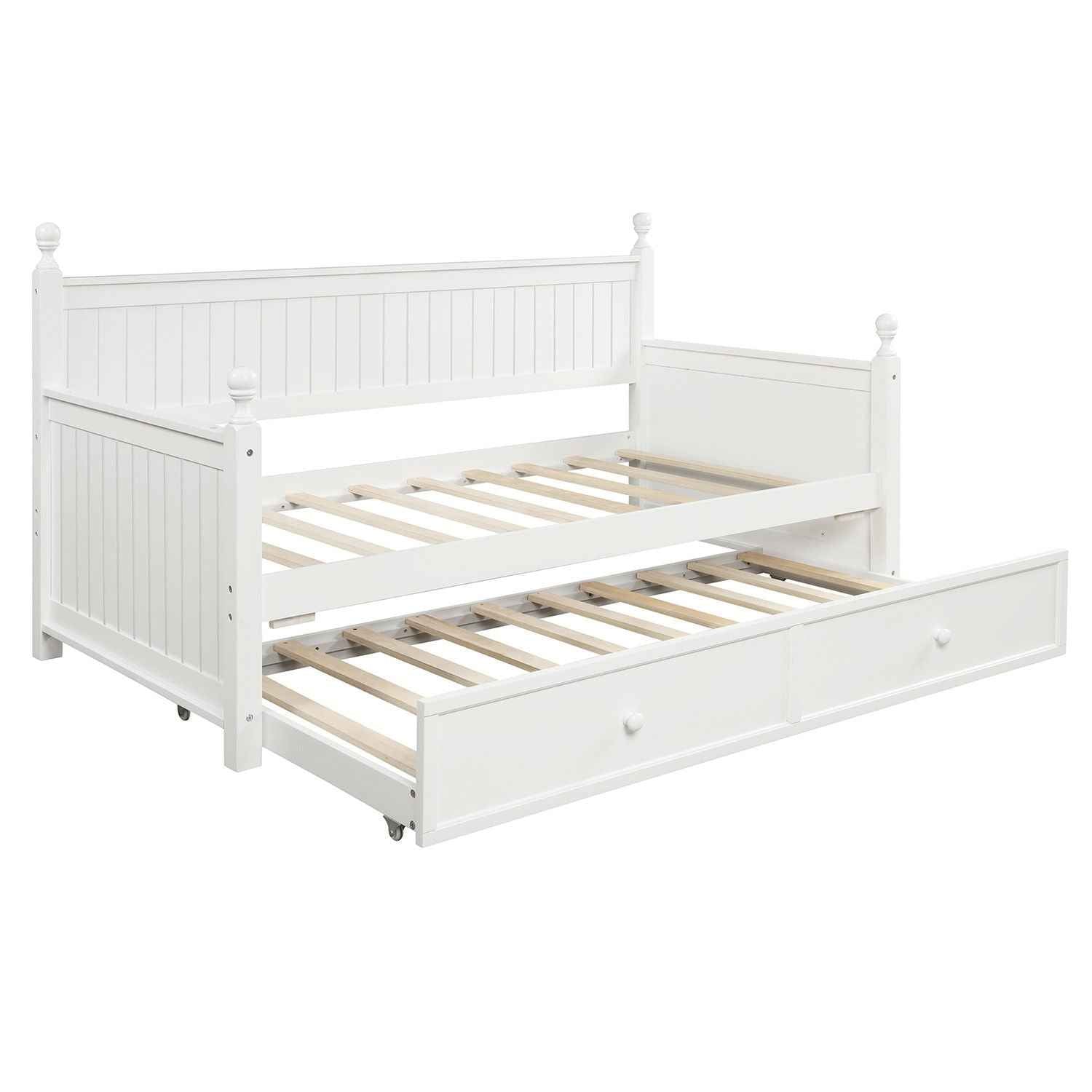 Twin Size Daybed & Twin Size Trundle - White