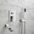 Waterfall Wall-mount Bath Tub Filler Faucet with Handheld Shower Oil Rubbered bronze or Matte Black or Chrome Or Brushed Nickel