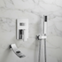 Waterfall Wall-mount Bath Tub Filler Faucet with Handheld Shower Oil Rubbered bronze or Matte Black or Chrome Or Brushed Nickel