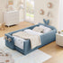 Cute Rabbit Ear Upholstered Platform Bed Frame With Safety Rail