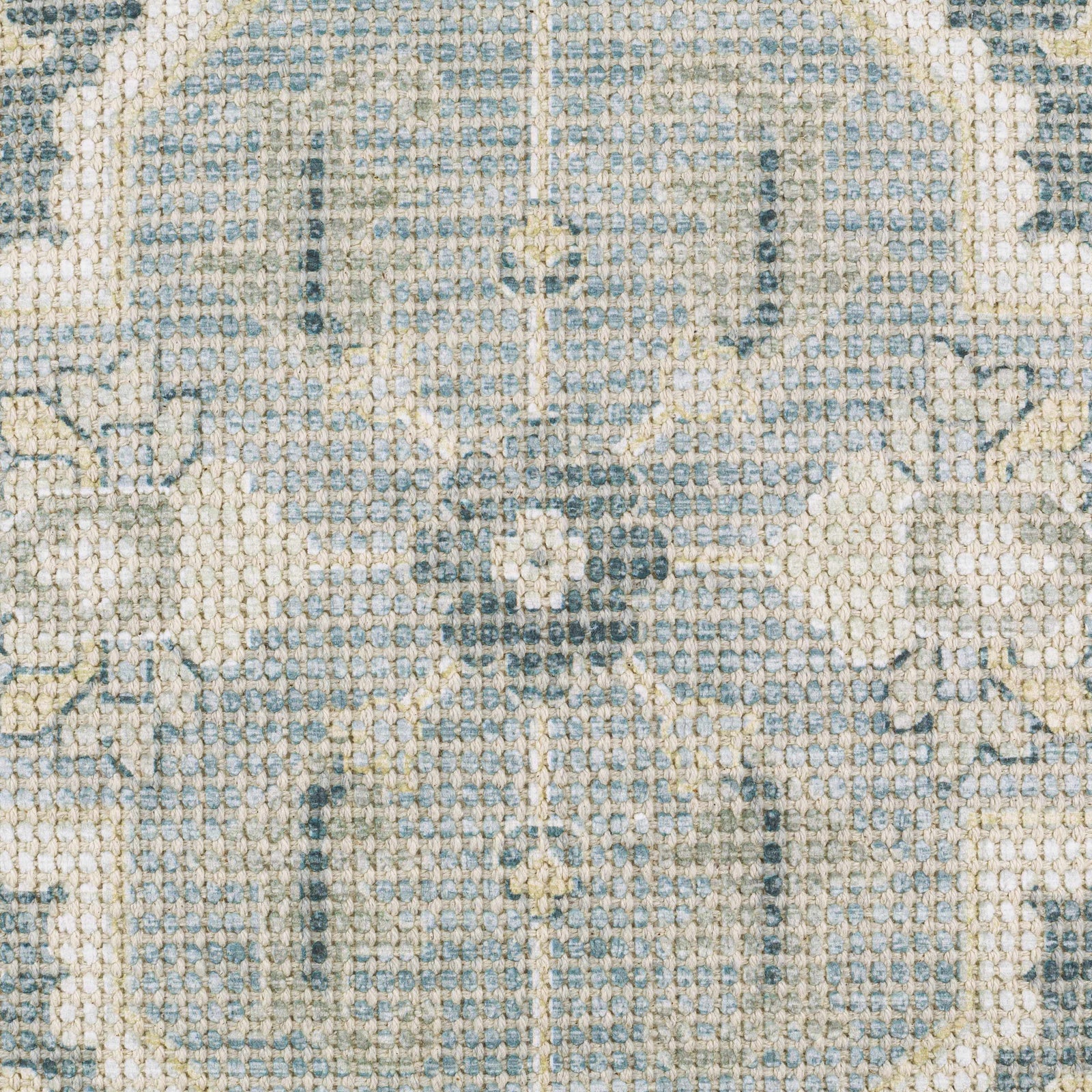 Bigaa Teal Medallion Square Throw Pillow