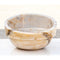 Bianco Giallo Marble Special Design Vessel Sink Bowl Polished  (D)16" (H)9"