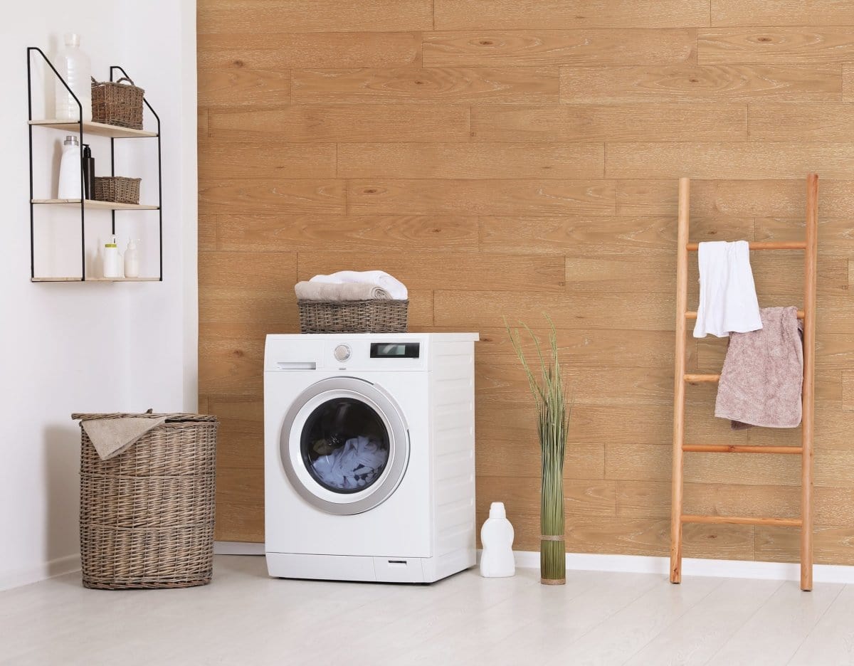 Classic Originals 1/4 in. x 5.1 in. Real Wood Easy Install Wall Panels - Biscuit (20 Sq. Ft.)