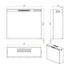 Black Electric Fireplace Heater Insert with Overheating Protection and Remote Control