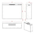 Black Electric Fireplace Heater Insert with Overheating Protection and Remote Control
