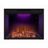 Black Electric Fireplace Heater Insert with Overheating Protection and Remote Control