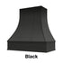 Wood Range Hood With Curved Strapped Front and Block Trim - 30", 36", 42", 48", 54" and 60" Widths Available