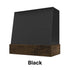 Wood Range Hood With Angled Front and Walnut Band - 30", 36", 42", 48", 54" and 60" Widths Available