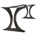 Modern Metal Dining Table Base for Heavy Table Tops Matte Black