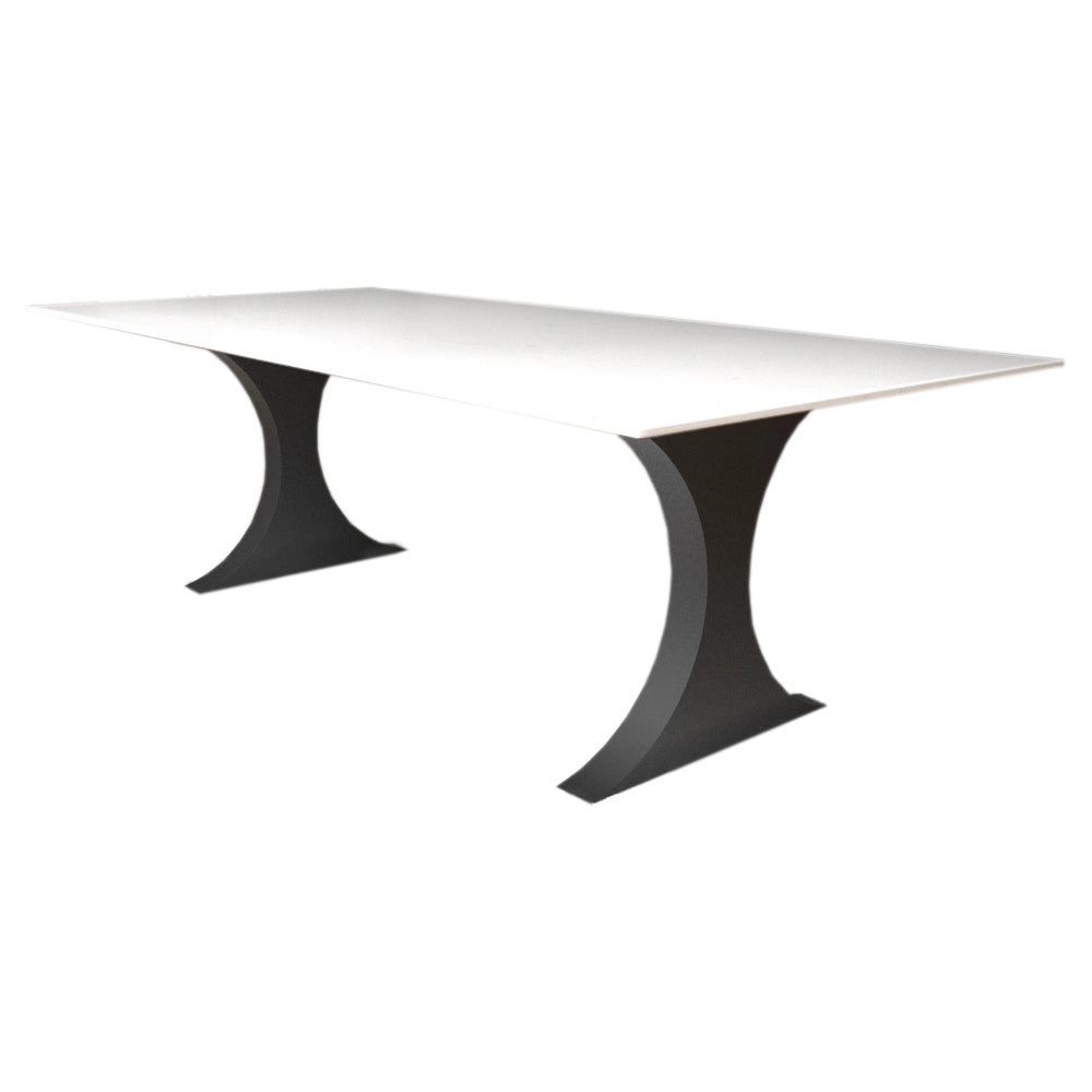 Modern Metal Dining Table Legs for Heavy Table Tops Matte Black