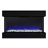 Black Insert or Wall-Mount Electric 3-Color Flame with LED Light Fireplace
