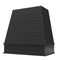Black Wood Range Hood With Tapered Shiplap Front and Block Trim - 30", 36", 42", 48", 54" and 60" Widths Available