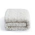 DaDa Bedding Luxury White Roses Fluffy Soft Sherpa Backside Faux Fur Throw Blanket (K11)