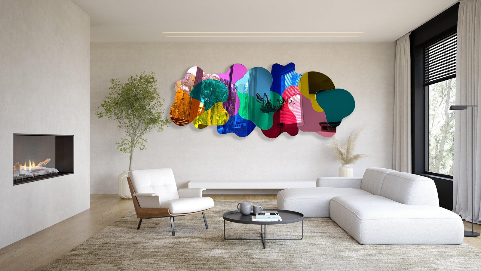 Blobbrush Wall Decor Mirrored Acrylic Art Blob Mirror