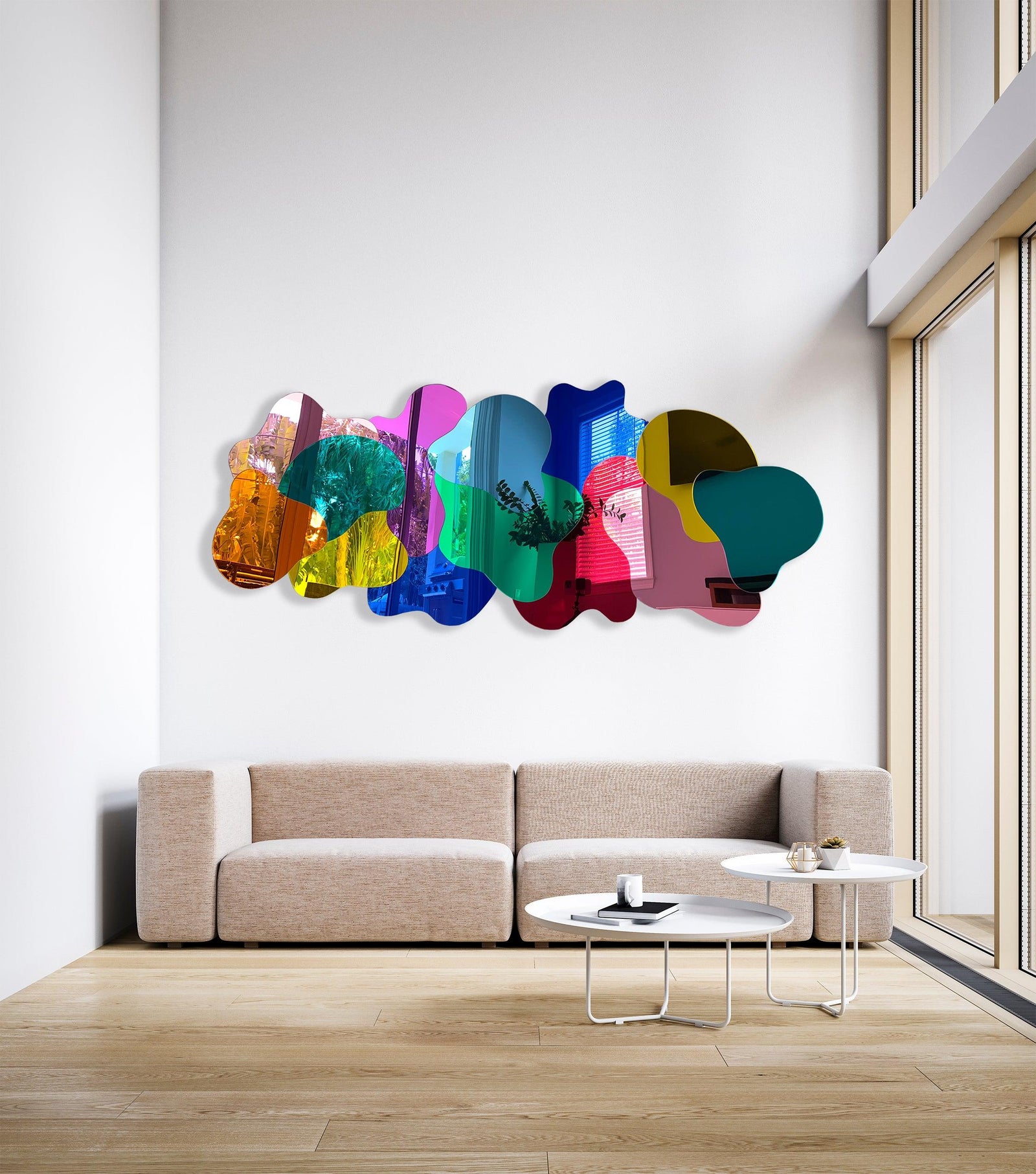 Blobbrush Wall Decor Mirrored Acrylic Art Blob Mirror